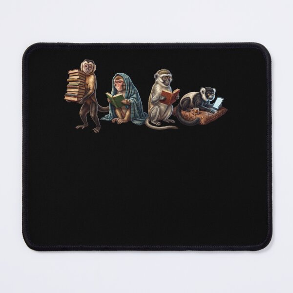 Item preview, Monkey Book Reader Reading Dog Lover designed and sold by dian-rody-crest.