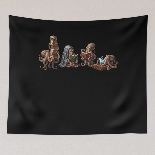 Item preview, Octopus Book Reader Reading Dog Lover designed and sold by dian-rody-crest.