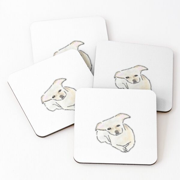 Item preview, White Puppy Crossed Paws Dog Lover designed and sold by raun.draw.