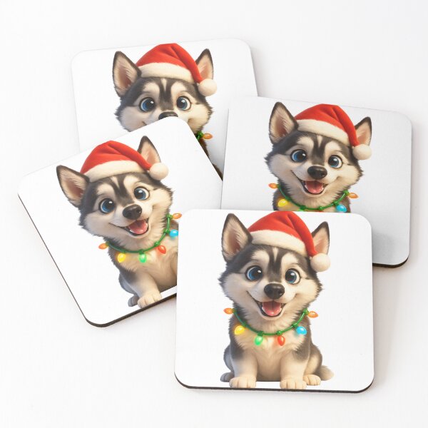 Item preview, Miniature Husky Dog Christmas Sparkle designed and sold by Sillytoe.