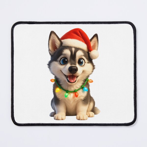 Item preview, Miniature Husky Dog Christmas Sparkle designed and sold by Sillytoe.