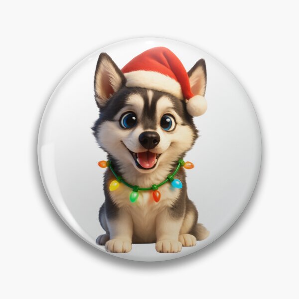 Item preview, Miniature Husky Dog Christmas Sparkle designed and sold by Sillytoe.