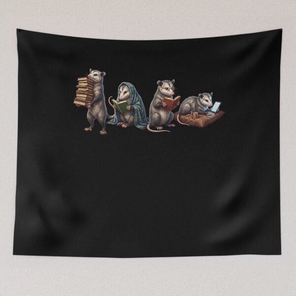 Item preview, Opossum Book Reader Reading Dog Lover designed and sold by dian-rody-crest.
