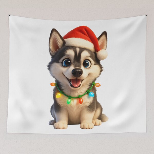Item preview, Miniature Husky Dog Christmas Sparkle designed and sold by Sillytoe.