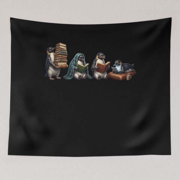 Item preview, Penguin Book Reader Reading Dog Lover designed and sold by dian-rody-crest.