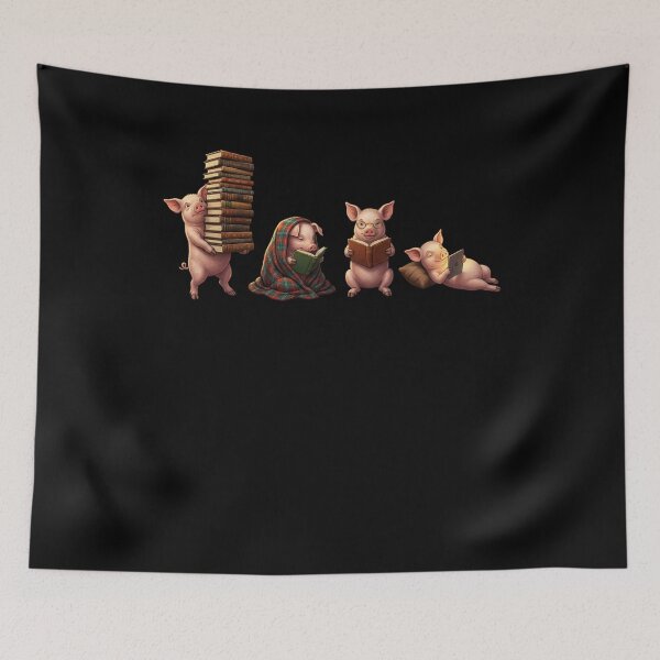 Item preview, Pig Book Reader Reading Dog Lover designed and sold by dian-rody-crest.