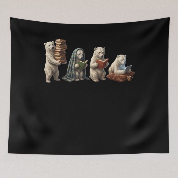 Item preview, Polar Bear Book Reader Reading Dog Lover designed and sold by dian-rody-crest.