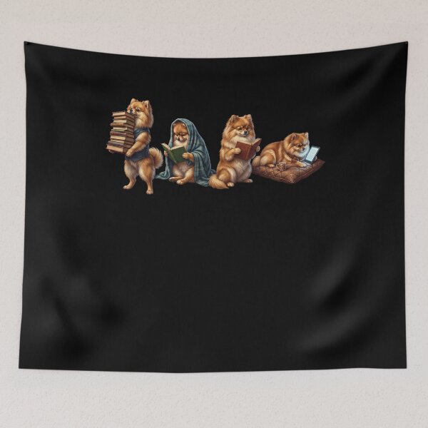Item preview, Pomeranian Book Reader Reading Dog Lover designed and sold by dian-rody-crest.
