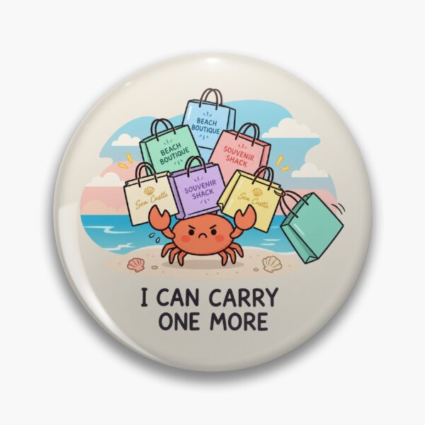 Item preview, I Can Carry One More | Funny Crab Beach Shopping designed and sold by MrDev.