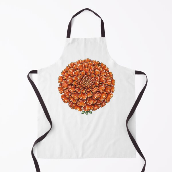 Item preview, Orange Marigold Crystal Sticker - Carnelian Cempasuchil Flower designed and sold by FineLineBotanical .