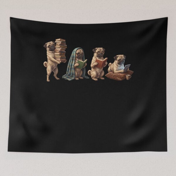 Item preview, Pug Book Reader Reading Dog Lover designed and sold by dian-rody-crest.
