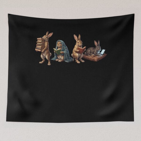 Item preview, Rabbit Book Reader Reading Dog Lover designed and sold by dian-rody-crest.