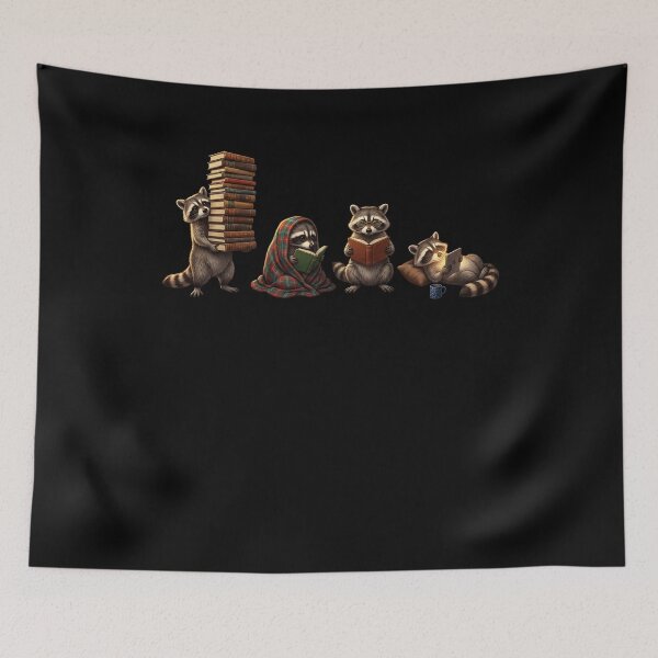 Item preview, Raccoon Book Reader Reading Dog Lover designed and sold by dian-rody-crest.