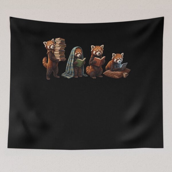 Item preview, Red Panda Book Reader Reading Dog Lover designed and sold by dian-rody-crest.