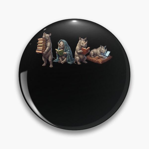 Item preview, Rhino Book Reader Reading Dog Lover designed and sold by dian-rody-crest.
