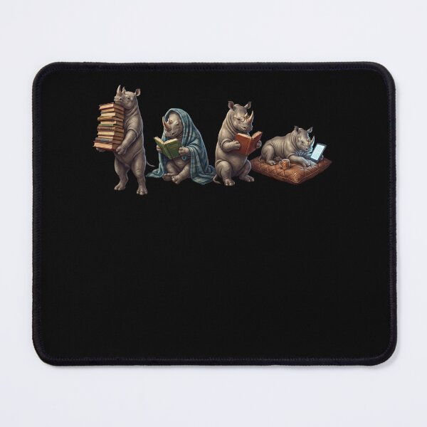 Item preview, Rhino Book Reader Reading Dog Lover designed and sold by dian-rody-crest.
