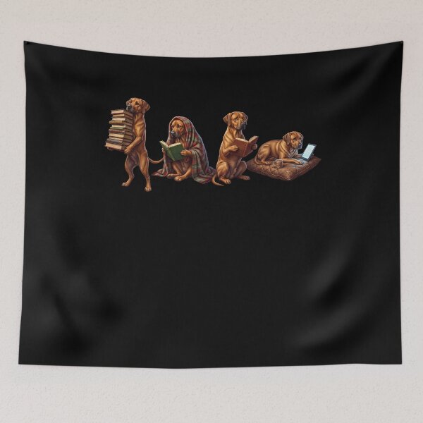 Item preview, Rhodesian Ridgeback Book Reader Reading Dog Lover designed and sold by dian-rody-crest.