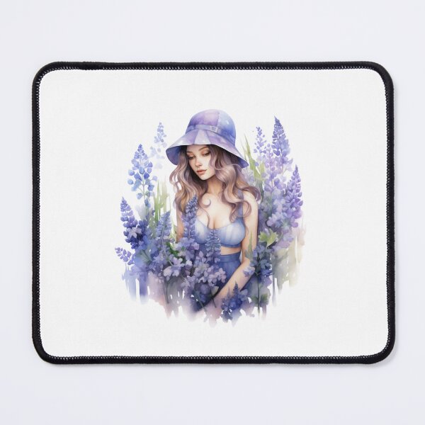 Item preview, Lupine Flower Girl | Elegant Botanical Floral Art designed and sold by Mandayartstudio.