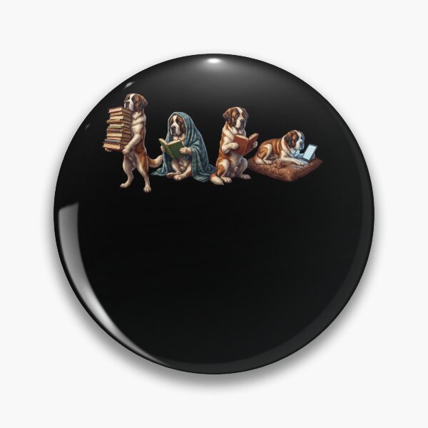 Item preview, Saint Bernard Book Reader Reading Dog Lover designed and sold by dian-rody-crest.