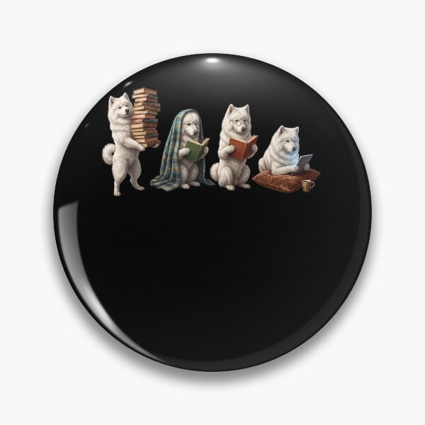 Item preview, Samoyed Book Reader Reading Dog Lover designed and sold by dian-rody-crest.