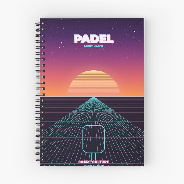 Item preview, Padel Synthwave Retro Sunset Design designed and sold by CourtCultureHQ.