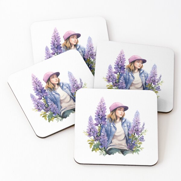 Item preview, Lupine Flower Girl | Elegant Botanical Floral Art designed and sold by Mandayartstudio.
