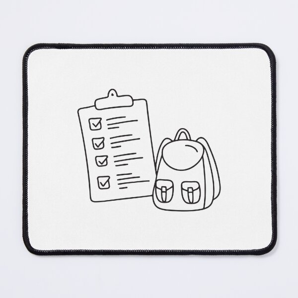 Item preview, A voyage checklist beside a backpack designed and sold by rasagamastore.