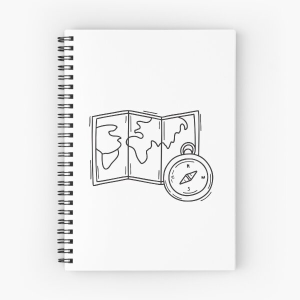 Item preview, A voyage map beside a compass designed and sold by rasagamastore.