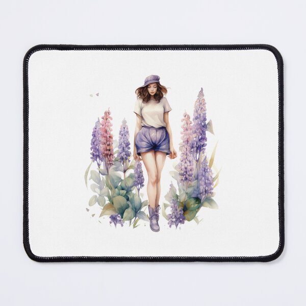 Item preview, Lupine Flower Girl | Elegant Botanical Floral Art designed and sold by Mandayartstudio.