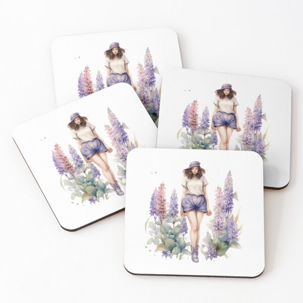 Item preview, Lupine Flower Girl | Elegant Botanical Floral Art designed and sold by Mandayartstudio.