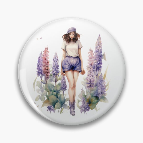 Item preview, Lupine Flower Girl | Elegant Botanical Floral Art designed and sold by Mandayartstudio.