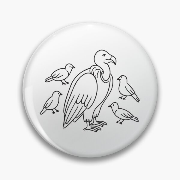 Item preview, A vulture among a group of birds designed and sold by rasagamastore.