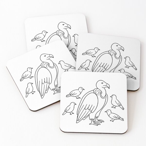 Item preview, A vulture among a group of birds designed and sold by rasagamastore.