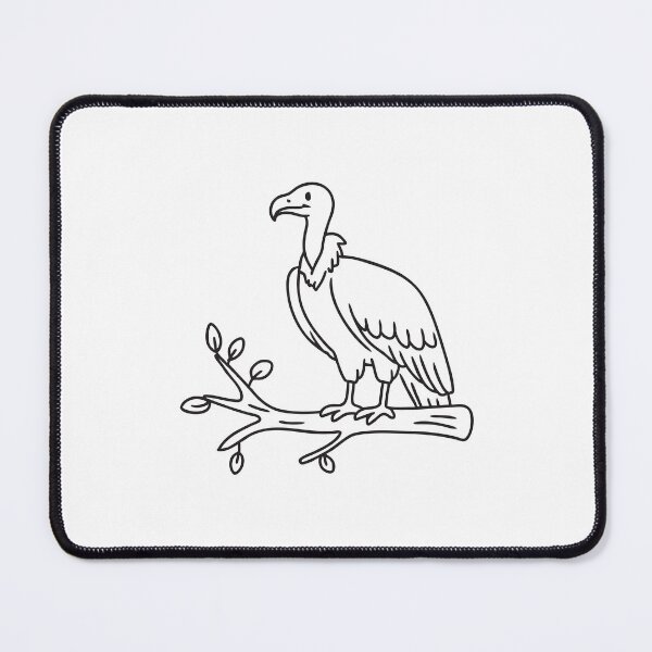 Item preview, A vulture beside a dry tree branch designed and sold by rasagamastore.