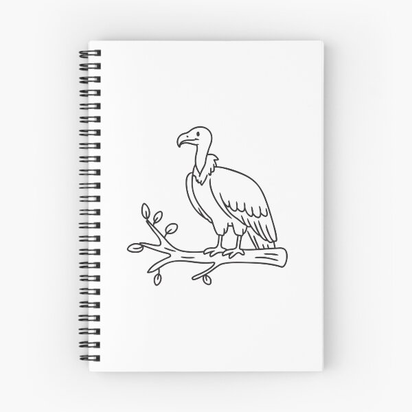 Item preview, A vulture beside a dry tree branch designed and sold by rasagamastore.
