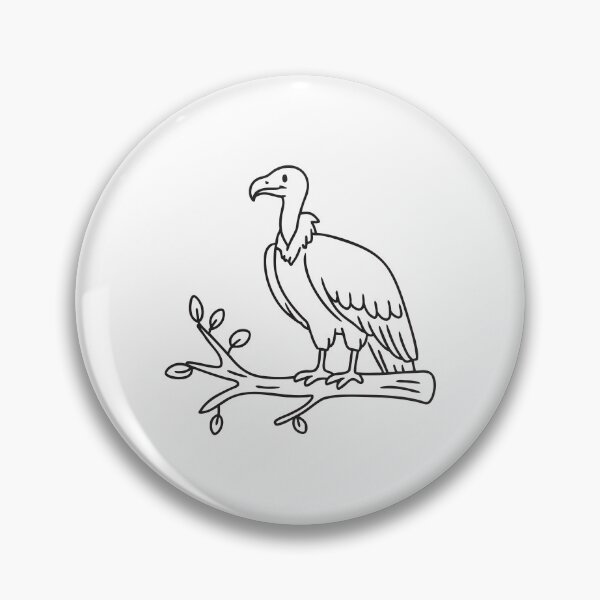 Item preview, A vulture beside a dry tree branch designed and sold by rasagamastore.