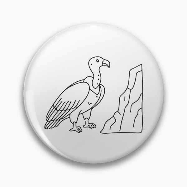 Item preview, A vulture beside a rocky cliff designed and sold by rasagamastore.