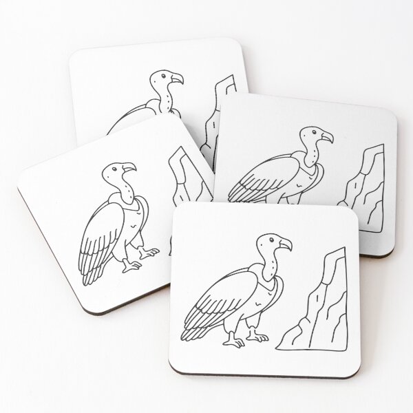 Item preview, A vulture beside a rocky cliff designed and sold by rasagamastore.