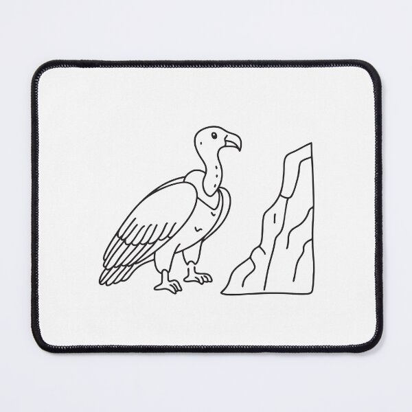 Item preview, A vulture beside a rocky cliff designed and sold by rasagamastore.