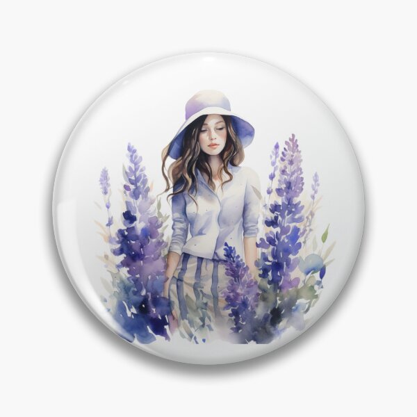 Item preview, Lupine Flower Girl | Elegant Botanical Floral Art designed and sold by Mandayartstudio.