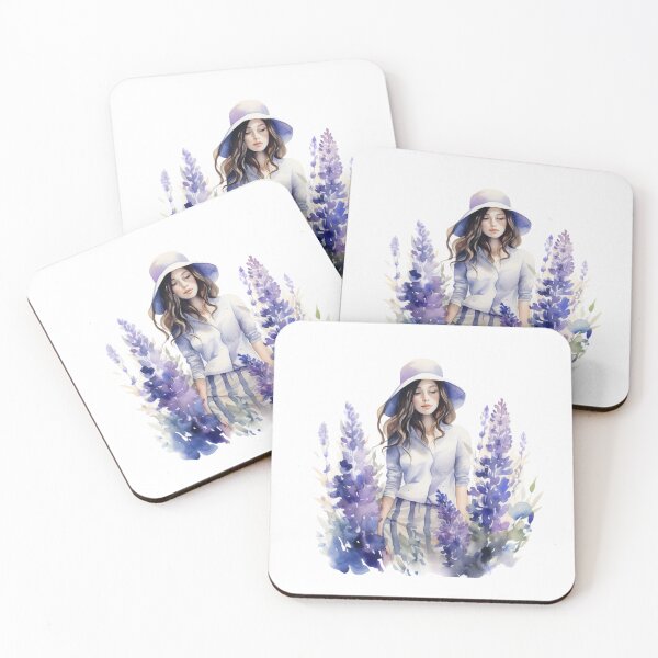 Item preview, Lupine Flower Girl | Elegant Botanical Floral Art designed and sold by Mandayartstudio.