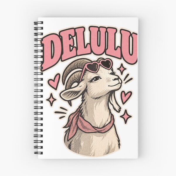 Item preview, Stay Delulu – Cute Ironic Meme Goat designed and sold by SimonasPeace.