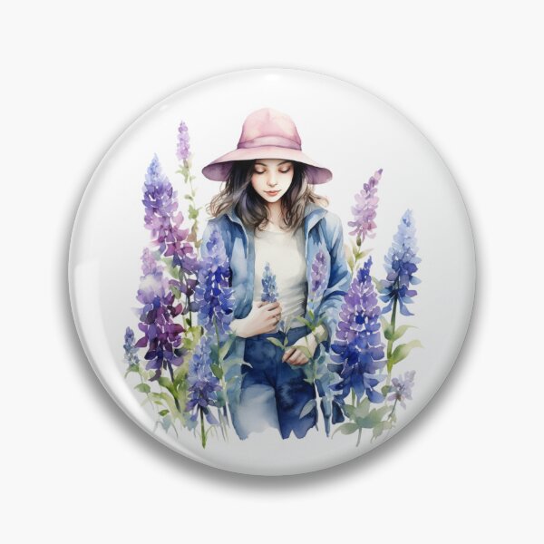 Item preview, Lupine Flower Girl | Elegant Botanical Floral Art designed and sold by Mandayartstudio.