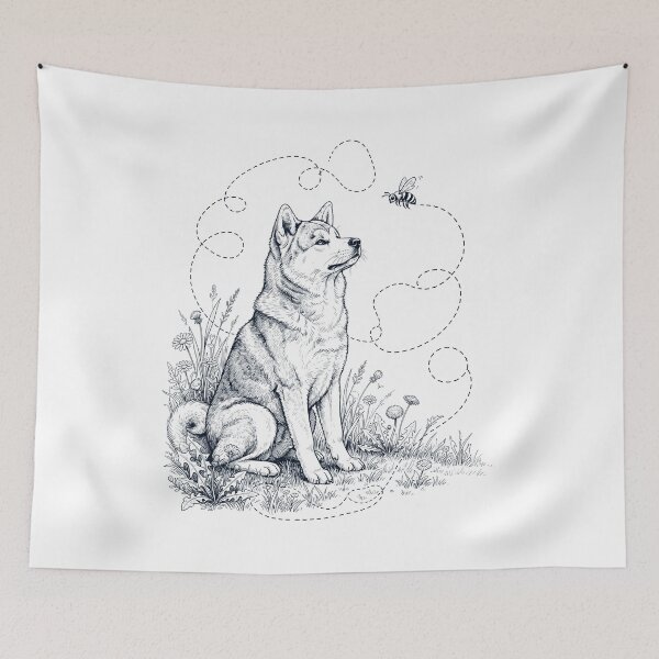 Item preview, Akita Bumble Bee Honeybee Dog Lover designed and sold by dian-rody-crest.