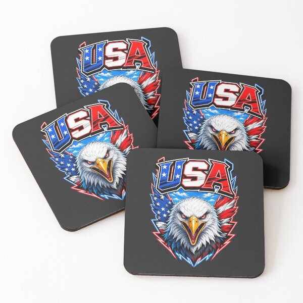 Item preview, American Eagle USA Patriotic Art – Red White Blue Bald Eagle & Stars designed and sold by WLHmedia.com .