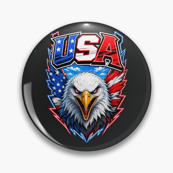 Item preview, American Eagle USA Patriotic Art – Red White Blue Bald Eagle & Stars designed and sold by WLHmedia.com .