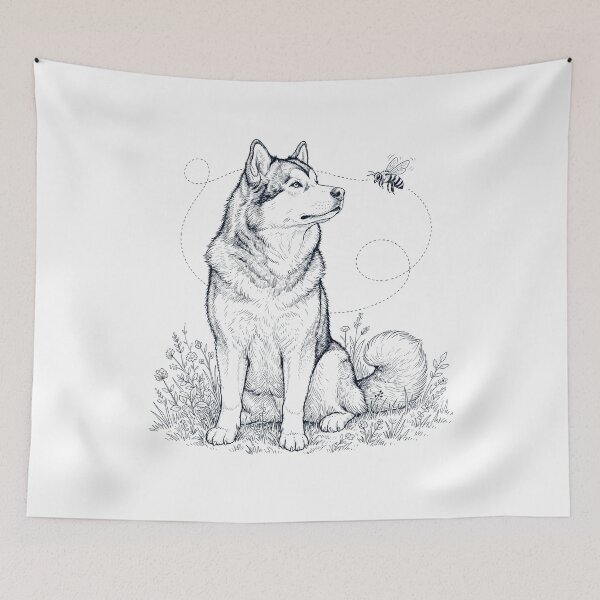 Item preview, Alaskan Malamute Bumble Bee Honeybee Dog Lover designed and sold by dian-rody-crest.