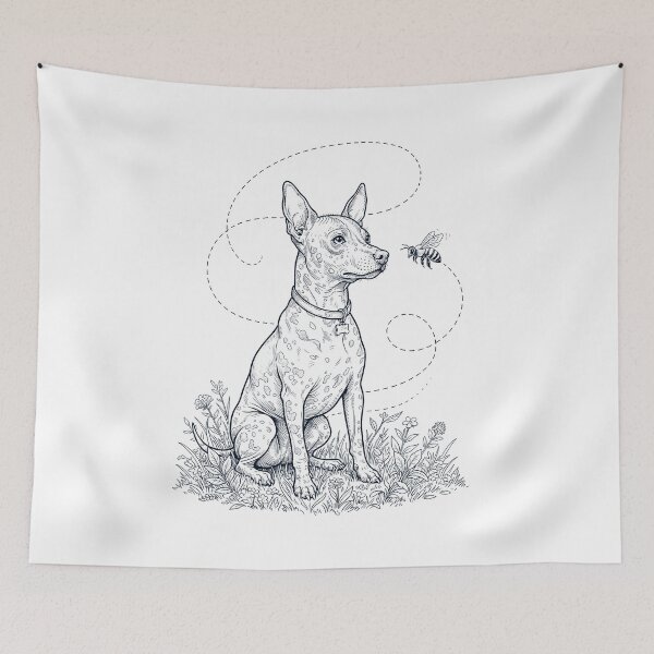 Item preview, American Hairless Terrier Bumble Bee Honeybee Dog Lover designed and sold by dian-rody-crest.