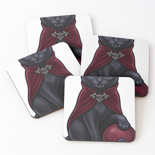Item preview, Gothic Vampire Cat with Crimson Velvet Cape designed and sold by IllumeInk.