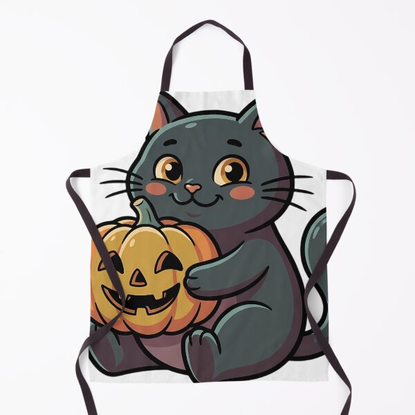 Item preview, Vintage Black Cat Hugging Retro Jack-o'-Lantern designed and sold by pumsquare.